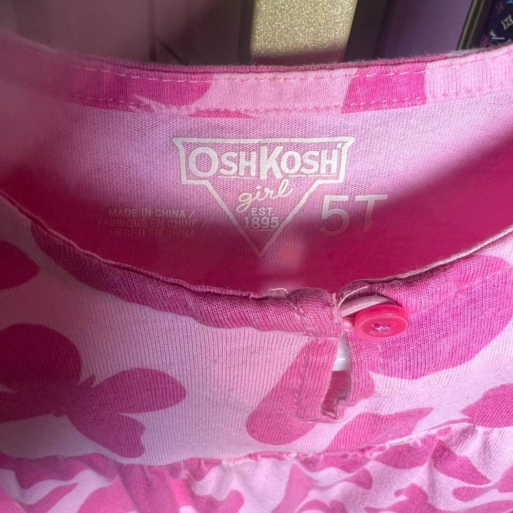Oshkosh Pink Butterfly Tunic Top 5T
